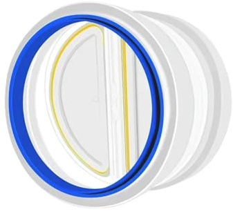 Clapet anti-retour for hottes de cuisine, tuyau de 150/160/180 mm, double sortie, contrôle des odeurs, ventilation haute température.(1Pc Style B)