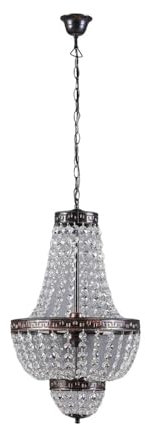 Lampada a sospensione 'Jorve' dimmerabile colore Trasparente, in Cristallo ad es. Soggiorno & Sala da pranzo (5 luci, G9) di Lindby | lampada a sospensione in cristallo, lampada a sospensione