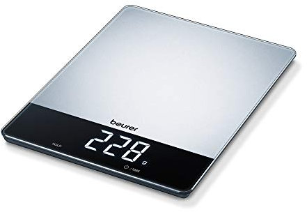 Beurer, KS 34 Küchenwaage aus Edelstahl mit Tragkraft bis zu 15 kg - 1,02 kg