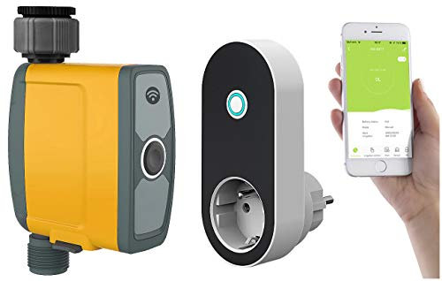 Royal Gardineer WLAN Wasserventil: WLAN-Bewässerungscomputer mit Bewässerungs-Ventil & App-Steuerung (Bewässerungsventil, WiFi Wasserventil, Home Assistant Gartenbewässerung)
