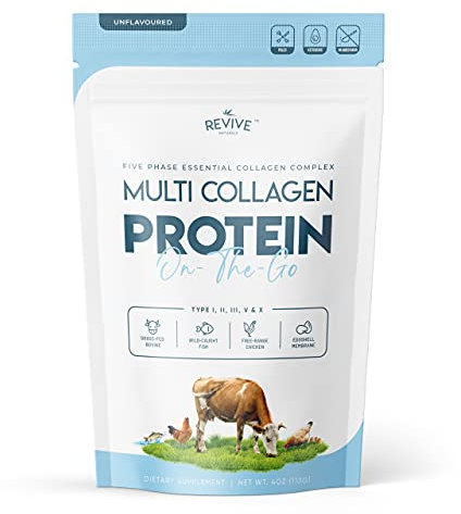 Multi Collagen Protein Powder (100g) - Types I, II, III, V & X - Hydrolyzed Grass Fed Bovine, Wild Caught Fish, & Free-Range Chicken & Eggshell Collagen (5 Day Supply)