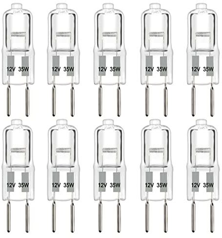 SCNNC Halogen Bulb GY6.35 35W Dimmable, AC/DC 12V, Pack of 10