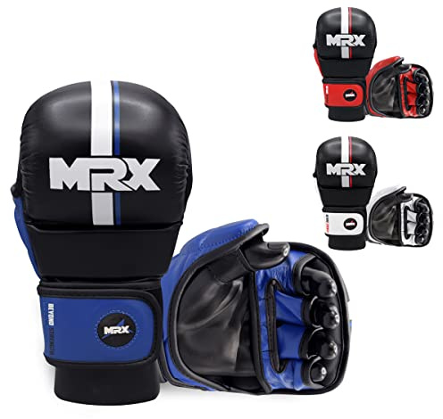 MMA Sparring Pro Gloves, with Open Ventilated Palm, Martial Arts Mitts Suitable for Men Women, Kara Cage Fighting, Combat Sports Training, Muay Thai, Punching Bag and Kickboxing