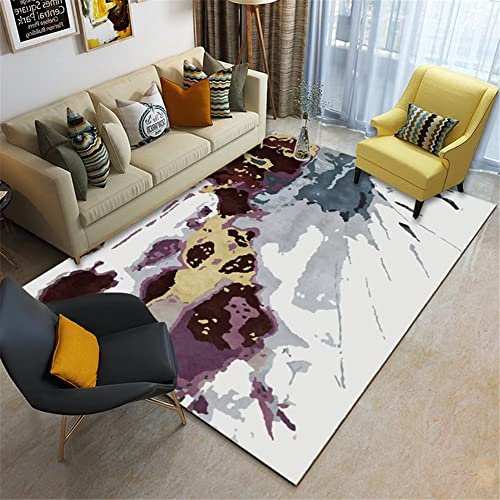 DJHWWD Outdoor Teppich Wetterfest blau webteppich Teppich Wohnzimmer groß Teppichsalon Blaue Tinte Abstrakter Wohnzimmerteppich waschbar 200X300CM Outdoor Teppiche Balkon deko terasse