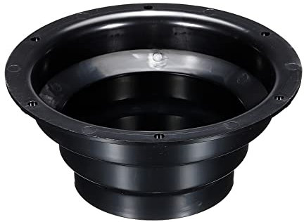 PATIKIL 4 to 6 Cone Duct Connector Flange, Air Ventilation Duct Hose Pipe Adaptor for Heating Cooling Ventilation System, Black