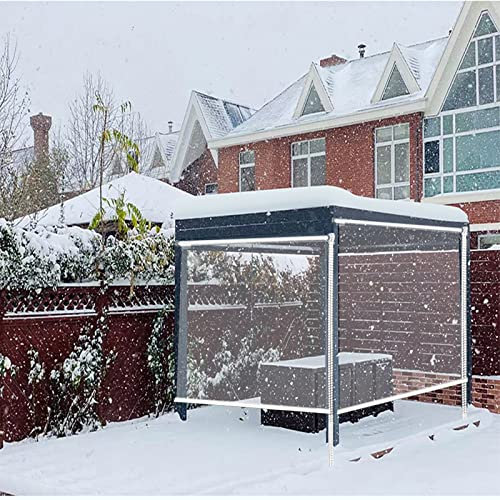 Terrasse Klar Vinyl Rollläden Durchsichtige Rollos Wasserdichtes Rollo,Sonnenschutz Staubdicht Seitenzugrollo für Pergola Terrasse/Fenster/Tür/Büro Balkonrollo,mit Beschlag (W80xH180cm/W32xH71)
