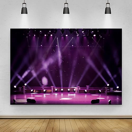 Renaiss 3x2.5m Musik Konzert Bühne Scheinwerfer Kulisse Musik Live Show Fotografie Hintergrund Geburtstag Party Dekor Kinder Erwachsene Portrait Foto Video Studio Requisiten Vinyl