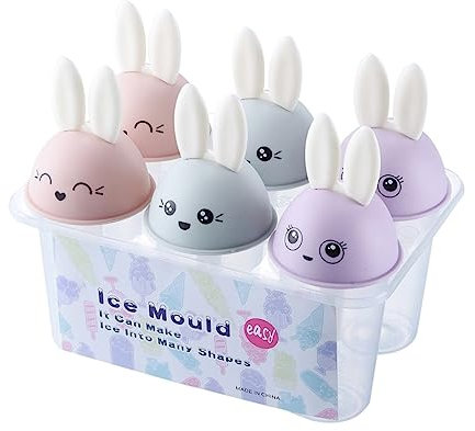 MAGICLULU 6pièces Moule à Glace Forme De Lapin Pour Créer Des Amusants Avec Yogourt Jus Crèmes Glacées Pour Fêtes Amateurs De Desserts Faits Maison