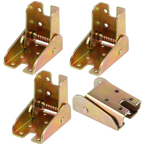 Lot de 4 pieds de table pliants, charnières autobloquantes pliantes, charnières autobloquantes à 90 degrés, charnières de table pliantes, charnières d'extension pliables pour pieds de table, de lit,