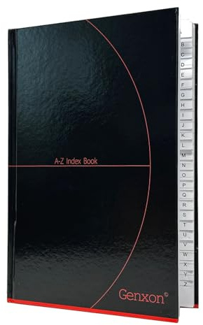 genXon A5 A-Z Index Notebook Book 192 Pages Ruled Organiser Phone Address Notes Book Hard Cover