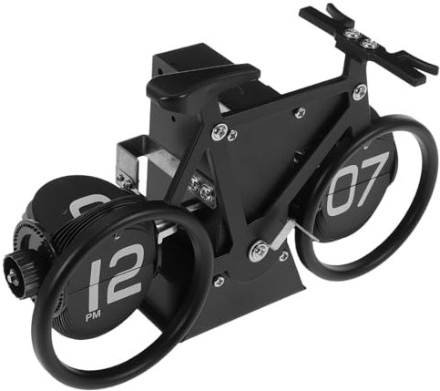 Alipis Retro Fahrrad Flip Uhr Aus Metall Vintage Stil Desktop Uhr Ohne Schädliche Substanzen Romantische Dekoruhr