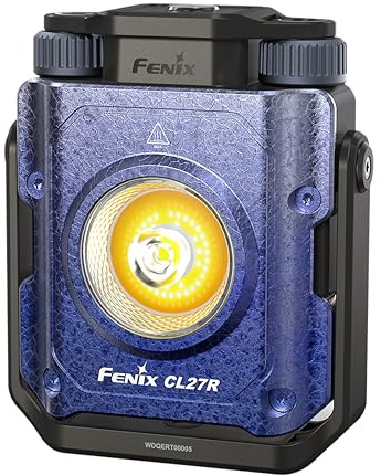 Fenix CL27R Blaue geprägte, wiederaufladbare Mehrstrahl-Laterne | 1600 Lumen | 180 m | 285 Stunden max | Rotlichtmodus | Stufenlose Farbtemperatur- und Helligkeitseinstellung | 360°-Magnetgriff | IP66