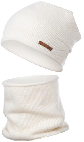Smarilla Wintermütze + Schlauchschal Winterset Beanie Strickmütze Strickschal Snood Fleece Wolle