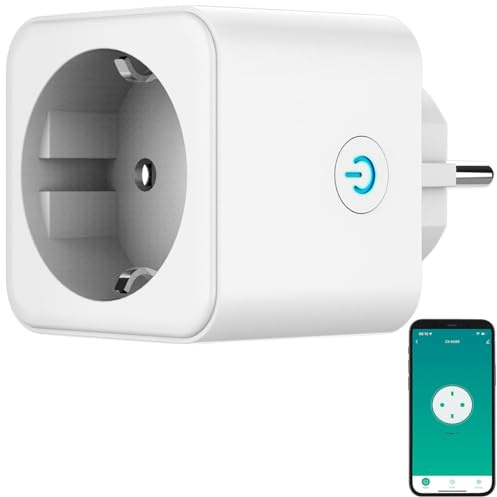 Luminea Home Control Smart Steckdose: WLAN-Steckdose, Matter-zertifiziert, Energiekostenmesser, App, 16 A (WiFi, TUYA, Smarte)