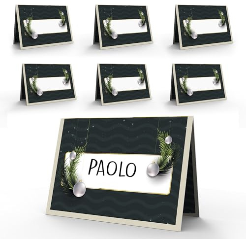 Segnaposto Natalizio Elegante - 40 Segna Posto Natale e Capodanno per Tavolo Originale - Segnaposti Tavola Natalizi Originali