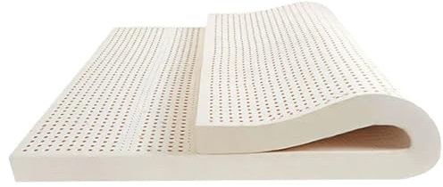 KUGGKKTP Doppelmatratze, 100% Naturlatexmatratze, Naturkautschukmatratze, 5/7,5/10 cm, verdickte Kissenmatte für Zuhause und Schlafzimmer (Farbe: Flacher Stil, Größe: 140 x 200 cm x 10 cm)