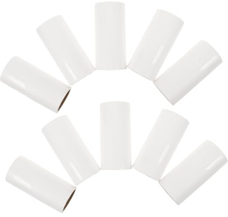 Toyvian 600 Sheets Large Lint Roller Refill Sticky Pet Hair Remover Rolls 10pcs 10cm for Clothes Furniture Car Seats and Carpets