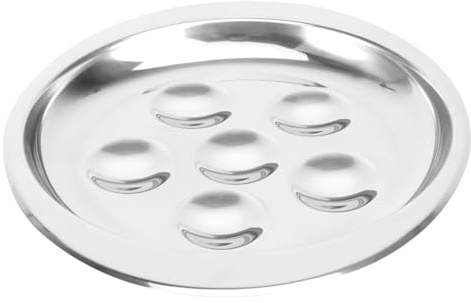 STOBAZA Schneckenteller aus Edelstahl Silber Spülmaschinenfest und Scharfe Kanten für Restaurant und Zuhause zum Servieren von Schneckengerichten