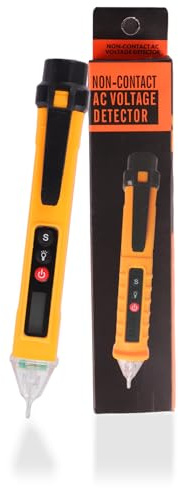 NiceBest Busca Polos de Electricidad con Linterna LED, Detector Cables y Tuberias con Alarma de Zumbador Probador de Voltaje, Comprobador de Corriente, Detector de Tension sin Contacto