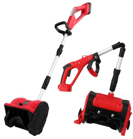 Soffiatore di Neve Senza Fili con Batteria 21V – Pala da Neve Elettrica Leggera e Pieghevole, Ideale per Rimuovere Neve Leggera da Vialetto e Giardino