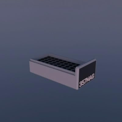 Filamelt Munitionsbox / .357 Magnum / ‘Schiebedeckel’ / Patronenbox, Ammo Box 50er
