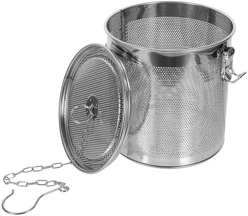 TOYANDONA Passoire à Épices Inoxydable 16 Cm, Infuseur D'assaisonnement Professionnel Portable Perforations Fines, Panier à Mijoter Polyvalent Cuisine, Camping et Marmite en Style Aléatoire