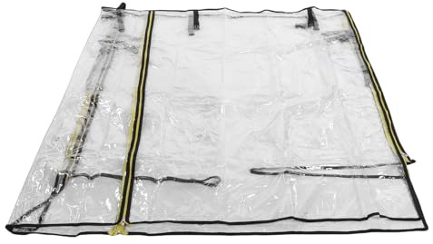 Sxhlseller Cubierta para Montacargas con Tiras Reflectantes, Carcasa de PVC Transparente para Lluvia, Sol y Polvo, Protección de Ajuste Universal para Equipos Industriales Pesados