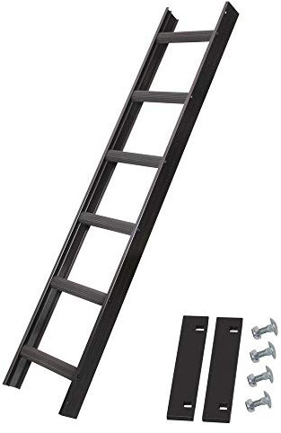 Alu Dachleiter Set Anthrazit, 5,04 m mit Dachhaken (40 mm, gekröpft auf Dachsparren, für Biber) inkl. Auflageschutz und Aushebesicherung, Dachdeckerleiter, Made in Germany, DEKRA geprüft