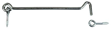 SN-TEC Sturmhaken/Lukenhaken/Überwurf verzinkt mit Öse Länge von 30 bis 500mm zur Auswahl (Mengen- und Längenauswahl möglich) (10, Länge: 200mm)