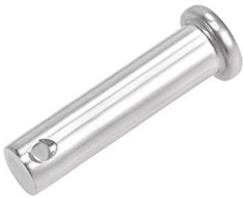 sourcing map Gabelkopfstifte mit einem Loch, 10 mm x 40 mm, flacher Kopf, 304 Edelstahl, Scharnierstift