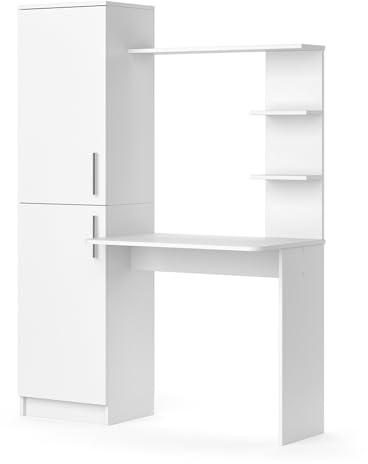 Vicco Schreibtisch Tessa, Weiß, 122.9 x 52 cm