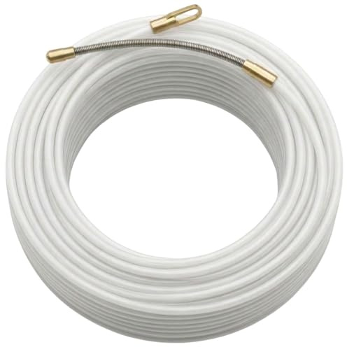 Lumonic Tire-câble 30m avec Ressort de Guidage 3mm I Spirale de tirage en Polyamide I Ressort de tirage, tirage de câble, Ruban de tirage pour électri
