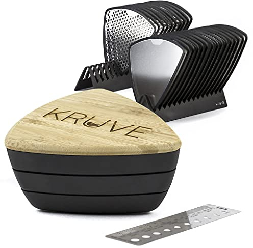 KRUVE Sifter MAX 15 Grinder and 10 Bean Sifters, Helps Accurate Measure, Calibrate, Refine Coffee Grinders, Ideal for Cafes, Baristas or Home Brewers (MAX, Black)