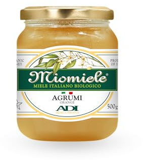 ADI BIO - Miele di Agrumi Italiano Biologico 500g, Sapore Dolce e Agrumato - Raccolto da Fioriture di Arancio e Limone - Ideale con Formaggi Freschi e Latticini - Made in Italy