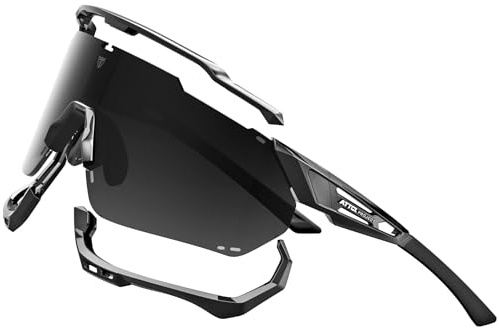 ATTCL Herren Damen Fahrradbrille Sportbrille Sonnenbrille Anpassbarer Rahmen