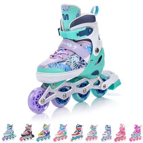 meteor Pattini 4 in 1 Regolabili - per Bambini e Ragazzi - Multifunzionali Roller Inline - Regolazione a 4 Misure - Stabili e Confortevoli