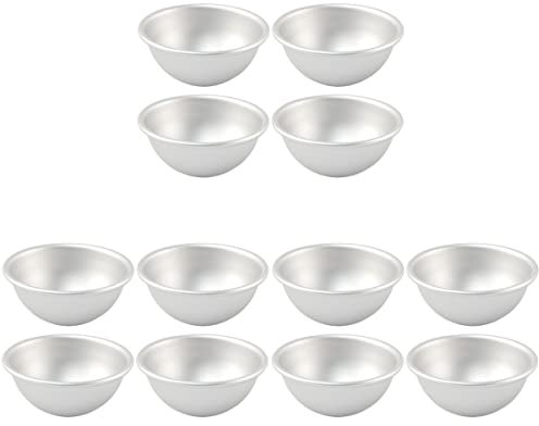 Cabilock 12stücke Teiliges Aluminium-halbkugel Backformen Vielseitige Moulds Für -badebomben Und Kuchen Antihaft-beschichtung Für Einfache Handhabung Und Reinigung