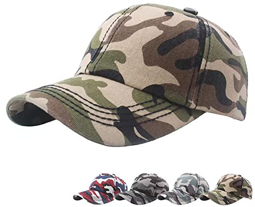 MUYAN Camouflage Baseball Cap Herren Army Camo Washed Cap Kappe Unisex Baumwolle Sport Casual Sonnenblende Hut