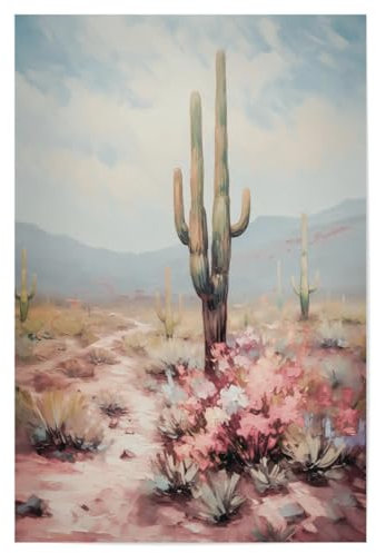 artboxONE Poster 45x30 cm Natur Kakteen Wüste - Bild Bild Kaktus akryl malerei Kaktus Arizona Desert