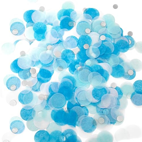 Milifox Konfetti Geburtstag,6500 Stück Konfetti Biologisch Abbaubar,67.5g Hochzeitskonfetti,Geeignet für Geburtstagsdekorationen,Hochzeiten,Jubiläumsfeiern,Blau