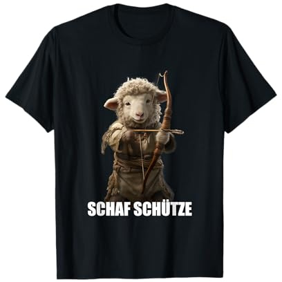 Schafschütze Lustiges Schaf Tier beim Bogenschießen T-Shirt