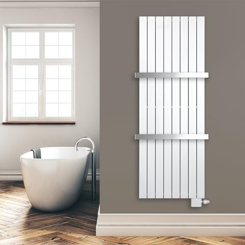 Paneelheizkörper Flachheizkörper mit seitlichem Anschluss und 2 Handtuchstangen (1800 x 602 mm (Anschluss rechts))