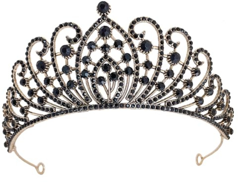 WOONEKY Brautkrone nicht Verblassend und Bruchfest mit Strasssteinen Elegante aus Zinklegierung als Hochzeitshaarschmuck für Unvergessliche Momente