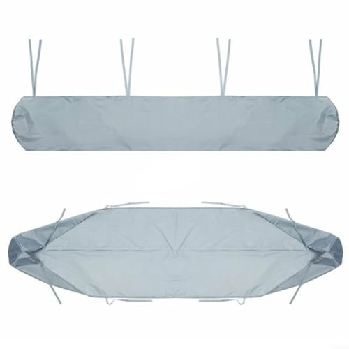 Sandyseptember Funda impermeable para toldo de patio, funda protectora de tela Oxford 300D, bolsa de almacenamiento de toldo de patio de invierno con cuerda para exteriores, jardín (3,5 m, gris)
