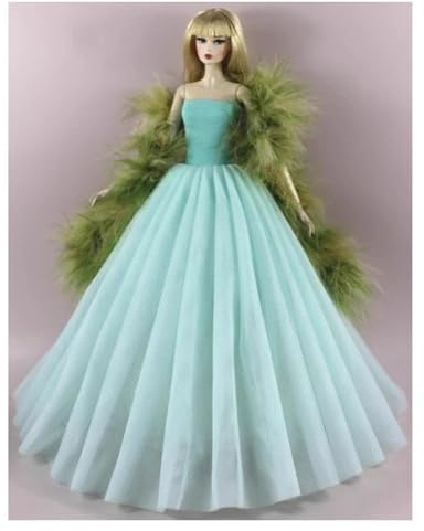 Codulu Dockklänning för 11,5 tum amerikansk docka 30 cm flicka docka-prinsessa kjol paljett aftonklänning bröllopsklänning kläder för 1/6 BJD docka barnleksaker-1 st – #G