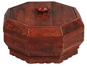 Piatto da Portata di Frutta Piatto di frutta in legno, scatola di frutta secca for soggiorno, scatola di frutta in stile cinese e piatto di frutta con coperchio Piatti di Frutta