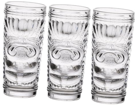 Ciieeo 3pcs Grimace Pattern Tumbler Glasses Mixing Cup for Cocktail Wine Brandy Easy to Clean Glassware for Home Restaurant