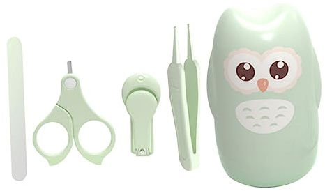 UPKOCH Baby-pflegeset Baby-nagelknipser Pinzette Schere Feile Maniküre-set Bezauberndes Eulen-design Sicher Für Neugeborene