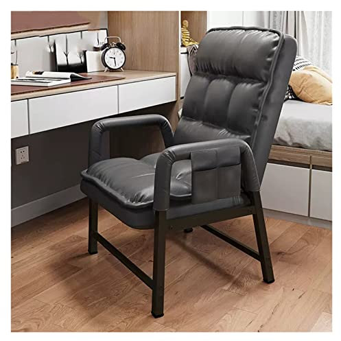 Ergonomischer Ledersessel mit hoher Rückenlehne, verstellbarer Rückenlehne und Ottomane, grüne Farbe, Einzelliegesessel mit dicker Polsterung, bequemer Lounge-Sessel