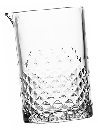 Gatuida Crystal Cocktail Mixing Glass 700ml Thick Bottom Bar Stirring Glass Carved Design Professional Bartender Tool for Cocktail Mixing and Serving